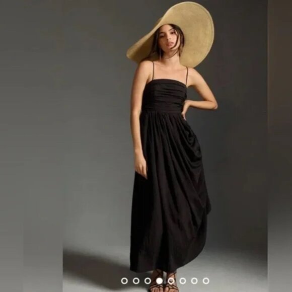 Anthropologie Dresses & Skirts - NWT THE LORELEI RUCHED-BODICE MIDI DRESS size Large